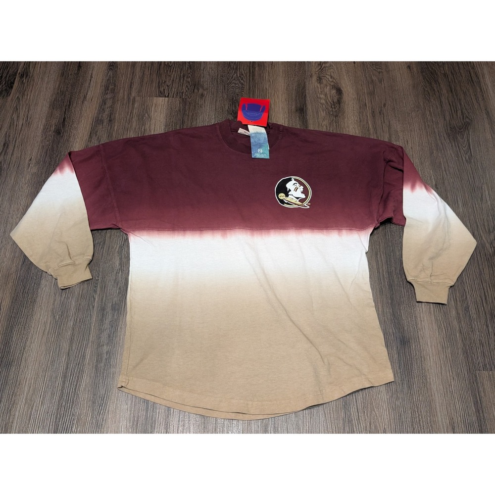 Florida State Seminoles Spirit Jersey Ombre Dip Dye Football Maroon Small